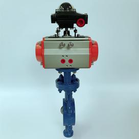 氣動(dòng)硬密封蝶閥帶限位開(kāi)關(guān)