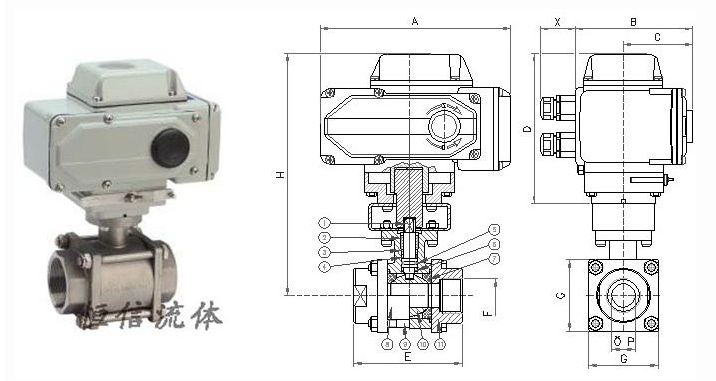 電動(dòng)三片式絲口球閥 電動(dòng)三片式絲口球閥